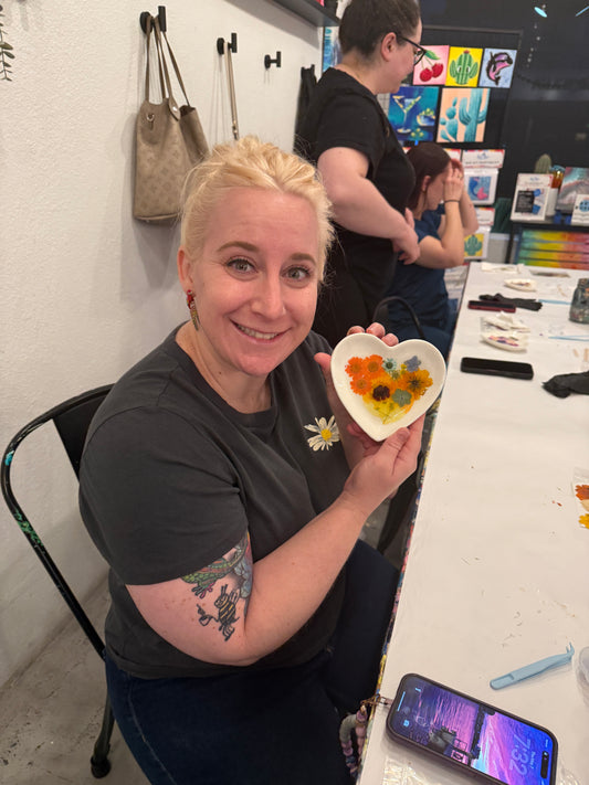 Floral Heart Dish - Sunday, June 28th at 11:00 AM