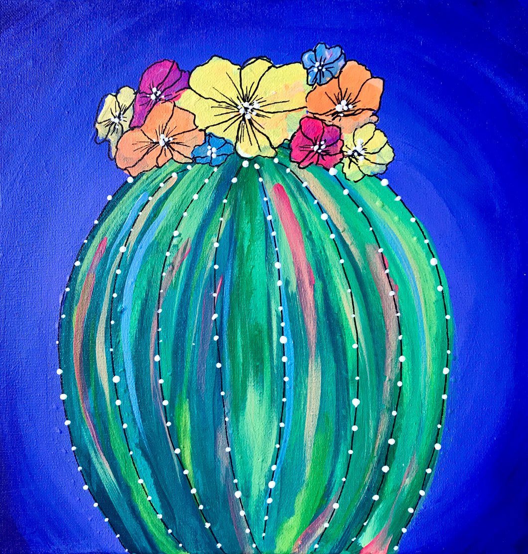 Art Box - Flowered Cactus