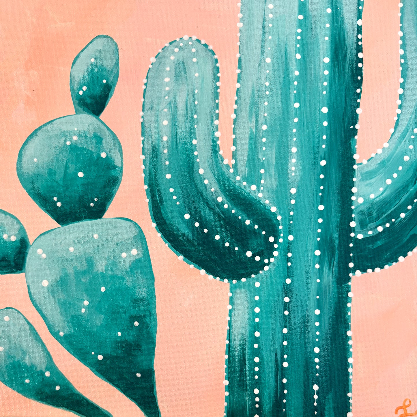 Art Box DIY Painting Kit - Peachy Cacti