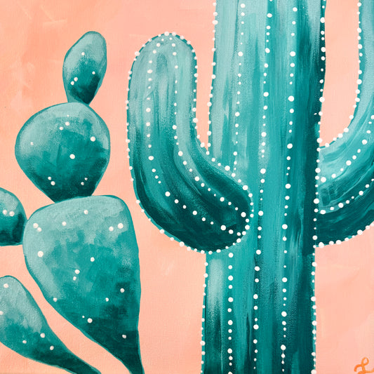 Art Box DIY Painting Kit - Peachy Cacti
