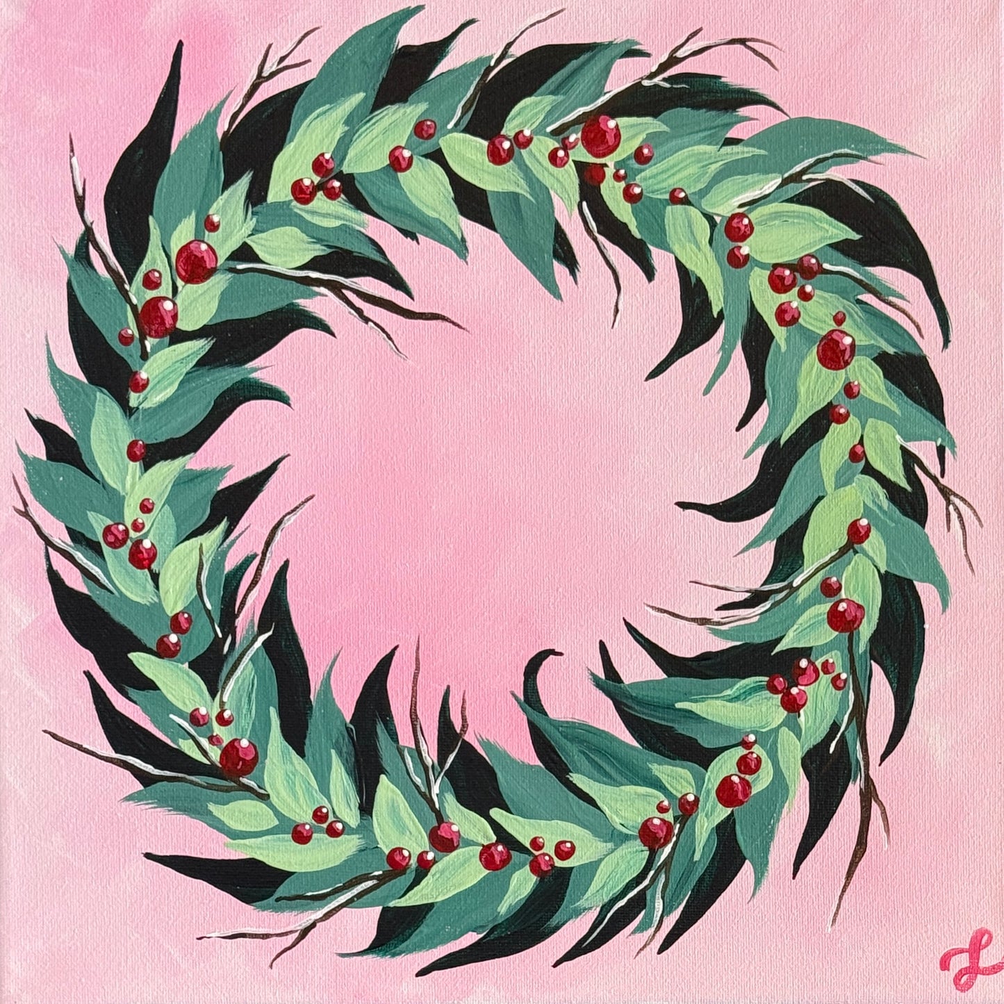 Art Box Painting Kit - Winter Berry Wreath