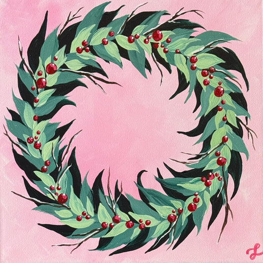 Art Box Painting Kit - Winter Berry Wreath
