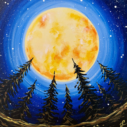 Art Box DIY Painting Kit - Orange Moon