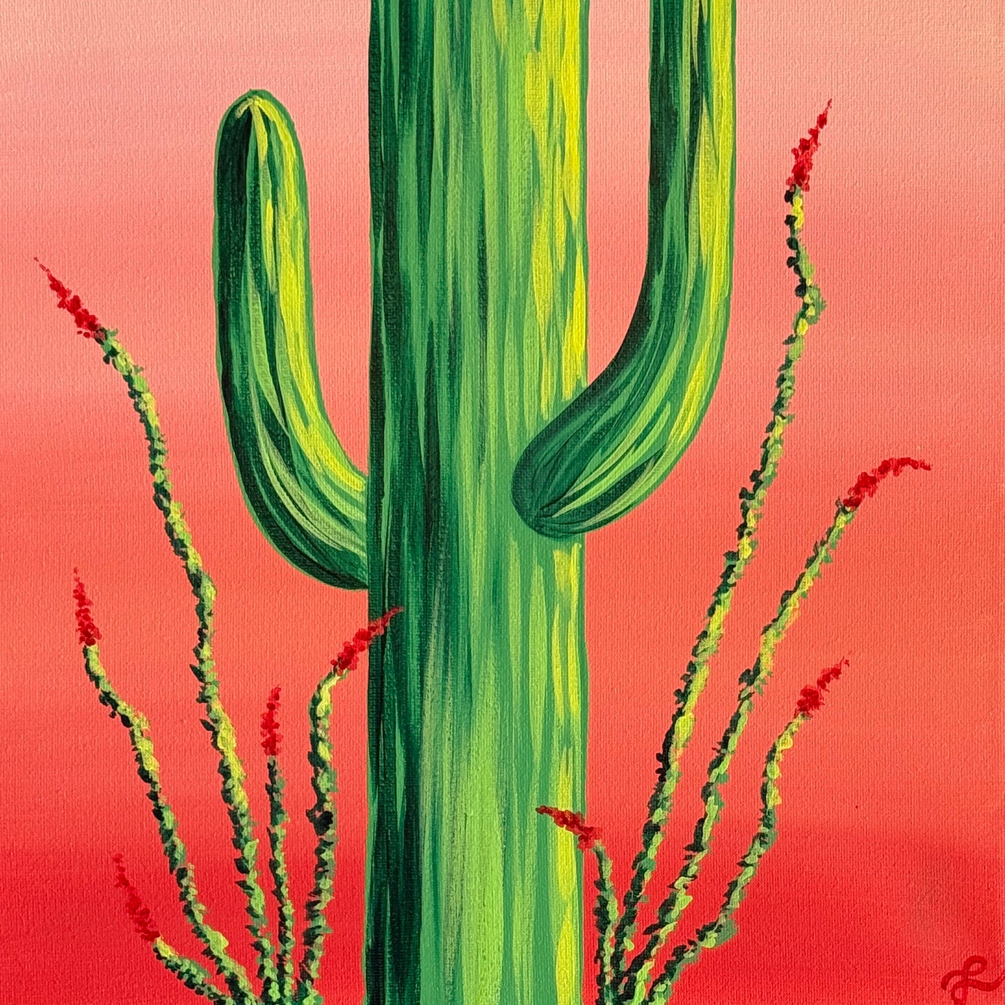 Art Box Painting Kit - Sunset Ocotillo
