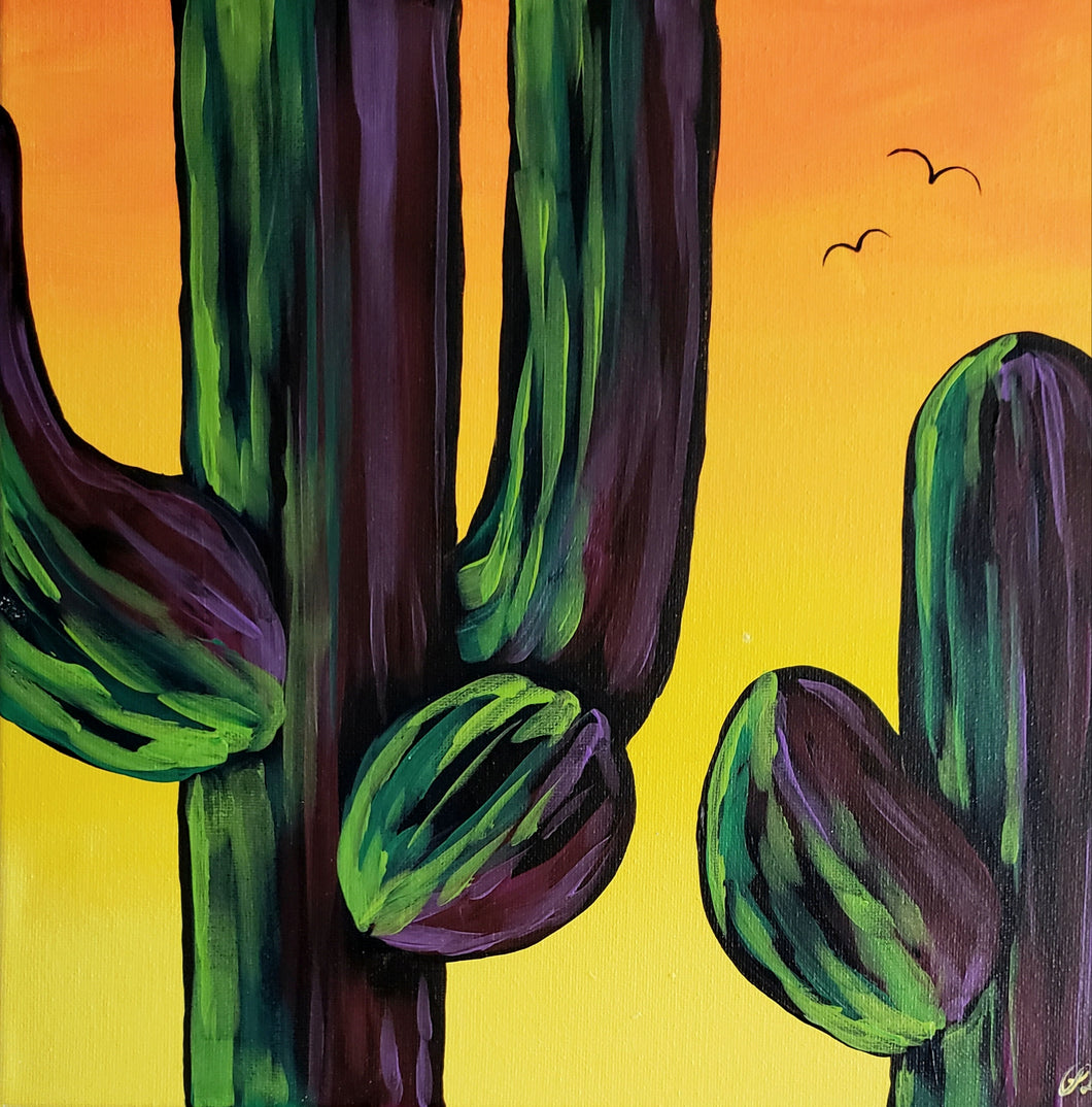 Art Box - Sunset Saguaros