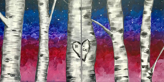 Couples "Date Night" Art Box - Etched
